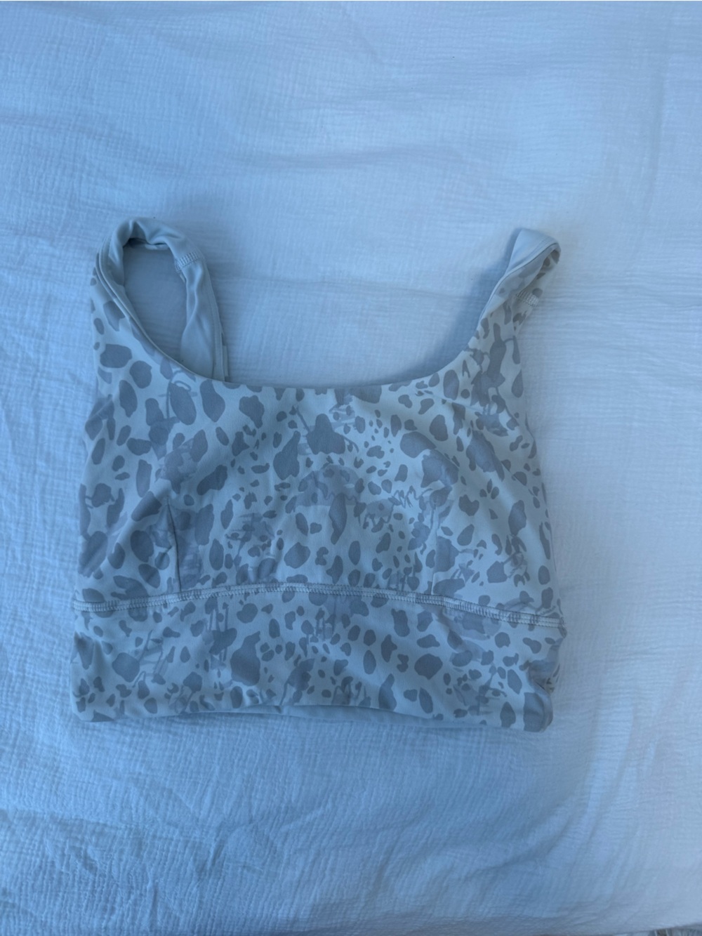 lululemon athletica Light Gray Leopard Print Sports Bra